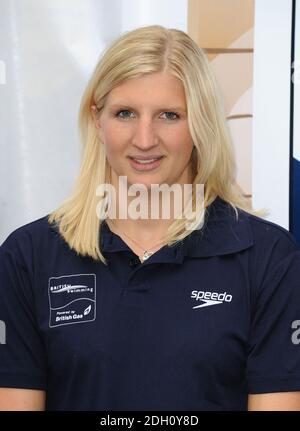 Rebecca Adlington at the the British Gas Pools 4 Schools launch, promoting their mobile pools that will be going around the Country, Southbank, London. Stock Photo
