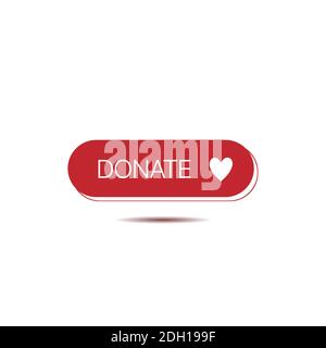 Donate button template Stock Vector