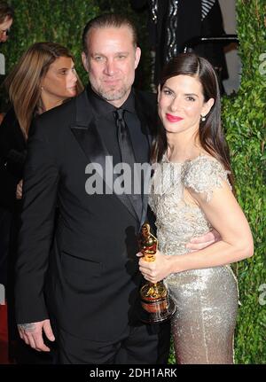 File Photo dated 07/03/2010 of Jesse James and Sandra Bullock. Jesse James has apologized for the pain and embarrassment he's caused his wife Sandra Bullock and his three children following his alleged affair with Michelle McGee. Stock Photo