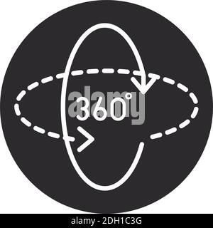 augmented reality angle 360 degrees view vector illustration silhouette style Stock Vector