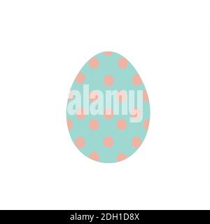 Isolated Easter Egg. Illustration. Flat Color. Vector.  Stock Vector