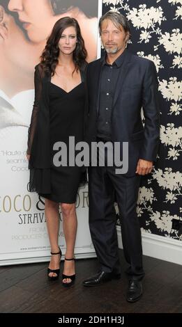 Mads Mikkelsen and Anna Mouglalis arrive at the UK Premiere of Coco Chanel & Igor Stravinsky, The Hotel, London Stock Photo - Alamy