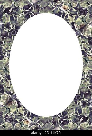Circle Frame Background with Decorated Borders Stock Photo