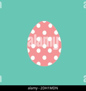 Isolated Easter Egg with white circles Vector. Stock Vector