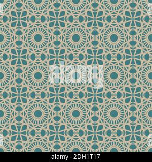 Vector seamless pattern in arabic style in pastel colors. Stock Vector