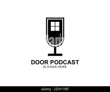 door podcast logo icon symbol designs Stock Vector