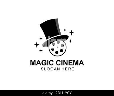 Magic films logo template design illustration. Stock Vector