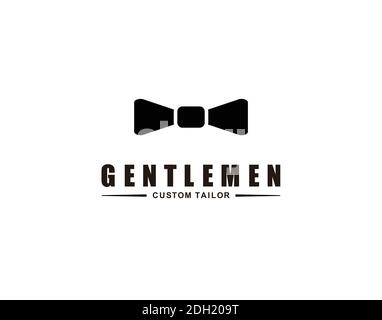 Gentleman icon, illustration logo concept for men's clothing boutique Stock Vector