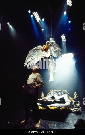 Nancy Crane (The Angel), Stephen Dillane (Prior Walter) in PERESTROIKA, part 2 of ANGELS IN AMERICA by Tony Kushner at the Cottesloe Theatre, National Theatre (NT), London SE1  20/11/1993  music: Paddy Cunneen  design: Nick Ormerod  lighting: Mick Hughes  movement: Jane Gibson  director: Declan Donnellan Stock Photo