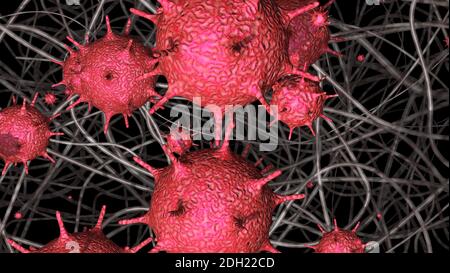 Trapped Germs Germs, viruses , bacteria pathogens captured in filter . 3d rendering ...