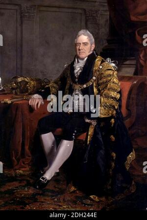 Sir Charles Flower, Lord Mayor of London, Sir Charles Flower, 1st Baronet (1763–1834) served as Lord Mayor of London in 1808. Painting by Ramsay Richard Reinagle Stock Photo