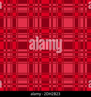 Red checkered seamless pattern. Merry Christmas and New Year design digital grunge surface design texture. Vector geometric urban cage abstract Stock Vector