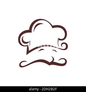 abstract chef kitchener cooky icon concept logo vector design concept Stock Vector