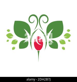 abstract butterfly beauty flower logo icon vector design concept Stock Vector