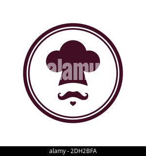 abstract cooky chef kitchener logo icon vector concept design Stock Vector