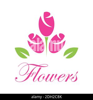 abstract flowers garden logo icon vector design concept Stock Vector