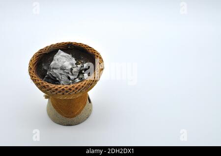 Let's take this 2020 year and set it on fire, so let's hope 2021 will be better. Conceptual photo represented burning a sheet of paper with Bye 2020 Stock Photo