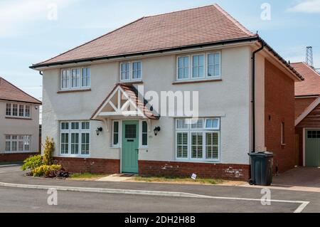 A new build double-fronted house at Ebbsfleet Garden City in Kent. Stock Photo