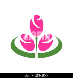 flowers beauty concept logo icon vector concept design Stock Vector