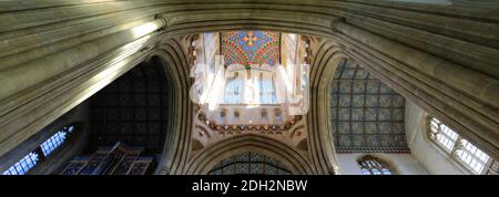 Interior view of St Edmundsbury Cathedral, Bury St Edmunds City, Suffolk County, England Stock Photo