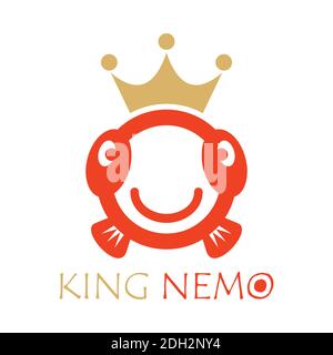 king fish abstract logo icon icon vector design concept Stock Vector
