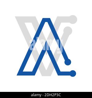 letter A V abstract logo icon graphic vector design Stock Vector