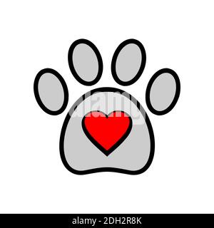 love pets dog logo icon vector concept design Stock Vector