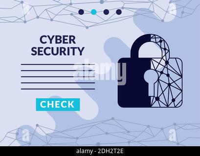 cyber security infographic with circuit in padlock and earth maps ...