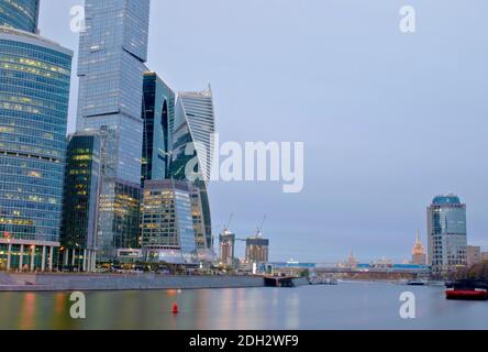 High-rise buildings of the Moscow business center Moscow City Stock Photo