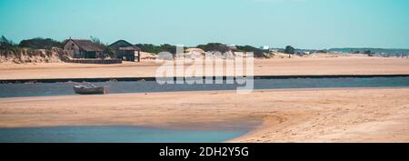 Barra de Valizas beach next to Cabo Polonio natural park in Uruguay Stock Photo