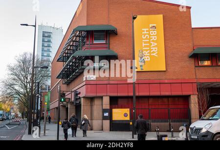 Exterior view of the British Library which hold the world's largest collection of reading materials. Stock Photo