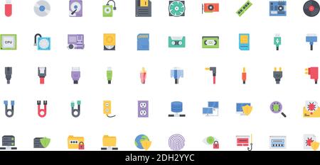 the computer & data icons pack Stock Vector