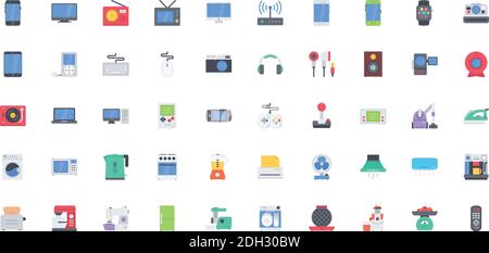 the electronics icons pack Stock Vector