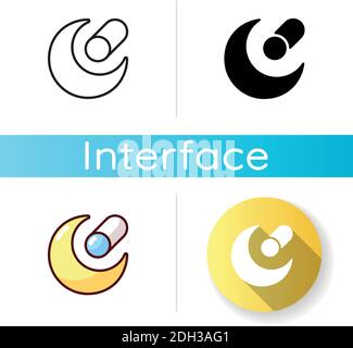 Night mode app icon Stock Vector