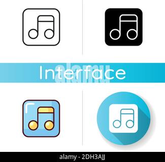 Music app icon Stock Vector