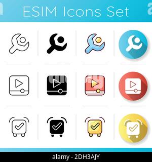 Smartphone interface icons set Stock Vector