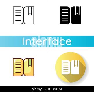 Book reader app icon Stock Vector