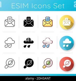 Mobile interface icons set Stock Vector