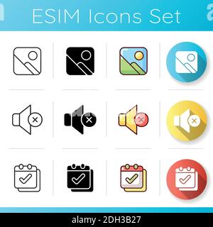 Smartphone interface icons set Stock Vector