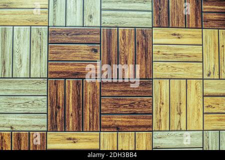 Ceramic Floor Tiles, Wood Pattern, Wood Background, Floor Texture Stock Photo