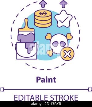 Paint concept icon Stock Vector