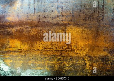 Brown Rusty Stone or Metal Surface Texture. Abstract Background Stock Photo