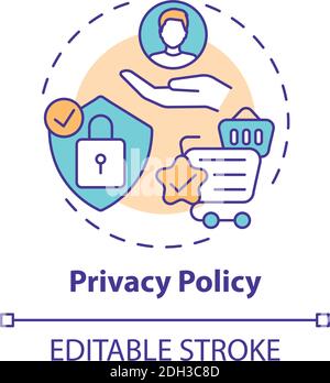 Privacy policy concept icon Stock Vector