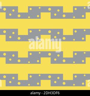 gray and yellow seamless vector abstract pattern Stock Vector