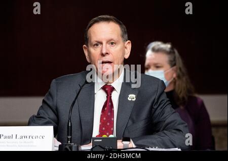 Washington, DC, USA. 9th Dec, 2020. December 9, 2020 - Washington, DC, United States: Dr. PAUL R. LAWRENCE, Under Secretary for Benefits, Veterans Benefits Administration, U.S. Department of Veterans Affairs, speaking at a hearing of the Senate Veterans Affairs Committee. Credit: Michael Brochstein/ZUMA Wire/Alamy Live News Stock Photo