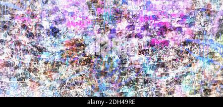 Abstract image with paint strokes of different shapes. Stock Photo