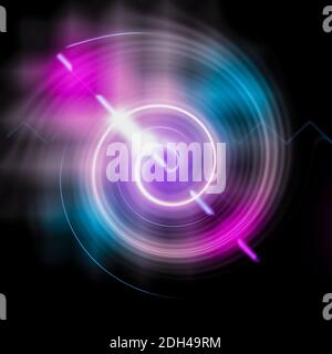 Abstract image in the form of a luminous spiral Stock Photo