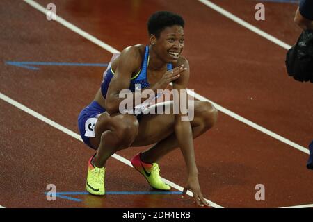 USA's Phyllis Francis winner of the 400 meters women during the IAAF World Athletics 2017 Championships In Olympic Stadium, Queen Elisabeth Park, London, UK, on August 9, 2017 Photo by Henri Szwarc/ABACAPRESS.COM Stock Photo