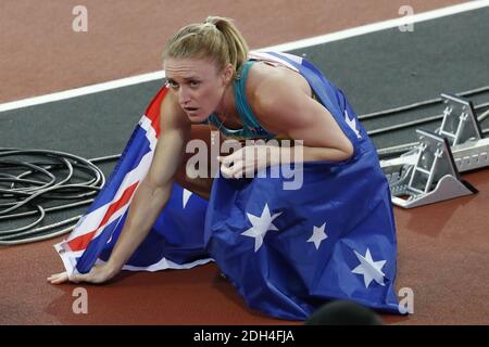 Australia's Sally Pearson wins the 100 meters hurdles women during the IAAF World Athletics 2017 Championships In Olympic Stadium, Queen Elisabeth Park, London, UK, on August 12, 2017 Photo by Henri Szwarc/ABACAPRESS.COM Stock Photo