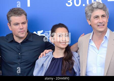 Matt Damon, Hong Chau and Alexander Payne attending the Downsizing Photocall during the 74th Venice International Film Festival (Mostra di Venezia) at the Lido, Venice, Italy on August 30, 2017. Photo by Aurore Marechal/ABACAPRESS.COM Stock Photo